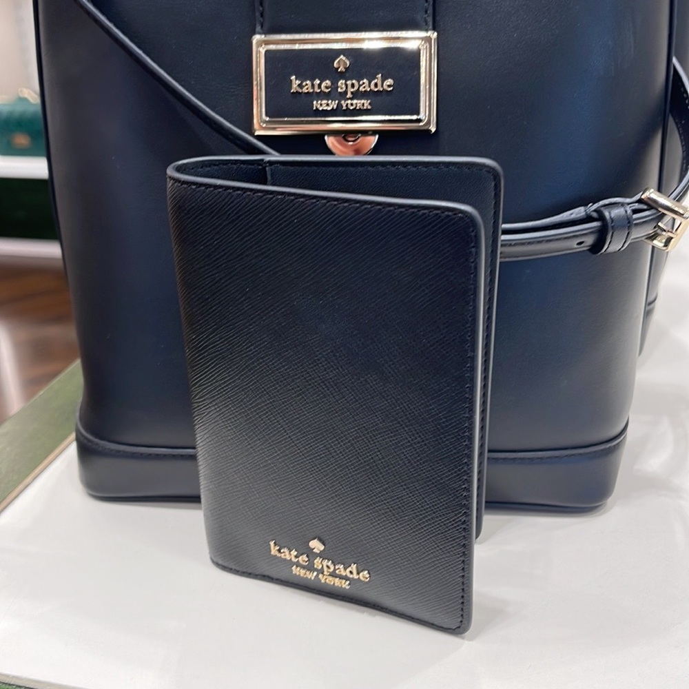 Kate Spade Madison Leather Passport Holder, Crush Proof, Black
NWT - Picture 4 of 16